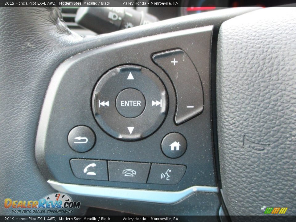 2019 Honda Pilot EX-L AWD Modern Steel Metallic / Black Photo #19