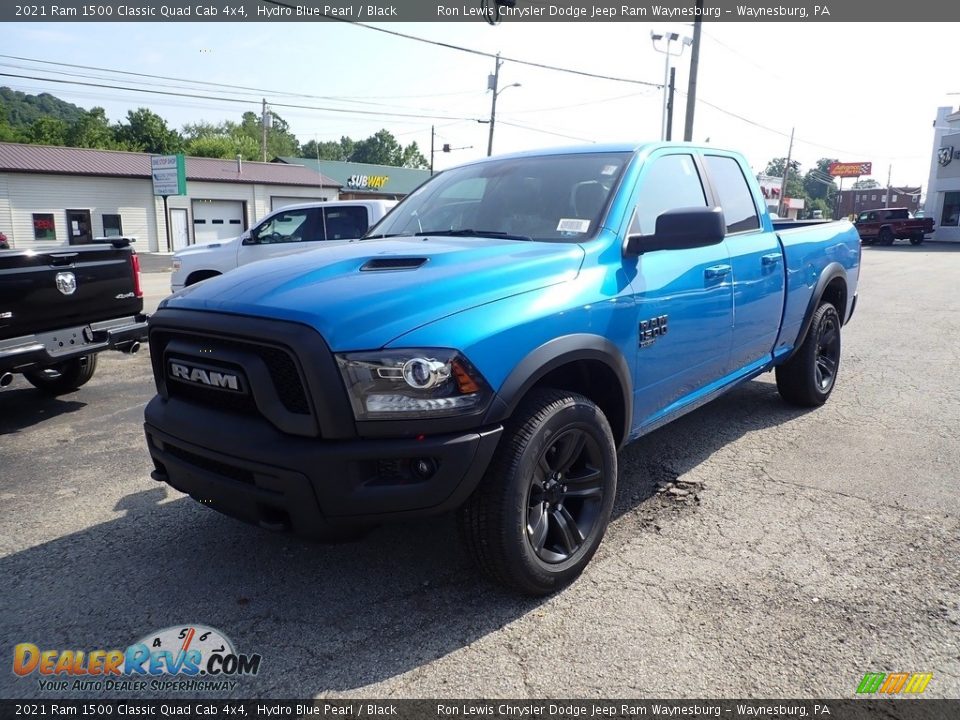 2021 Ram 1500 Classic Quad Cab 4x4 Hydro Blue Pearl / Black Photo #1