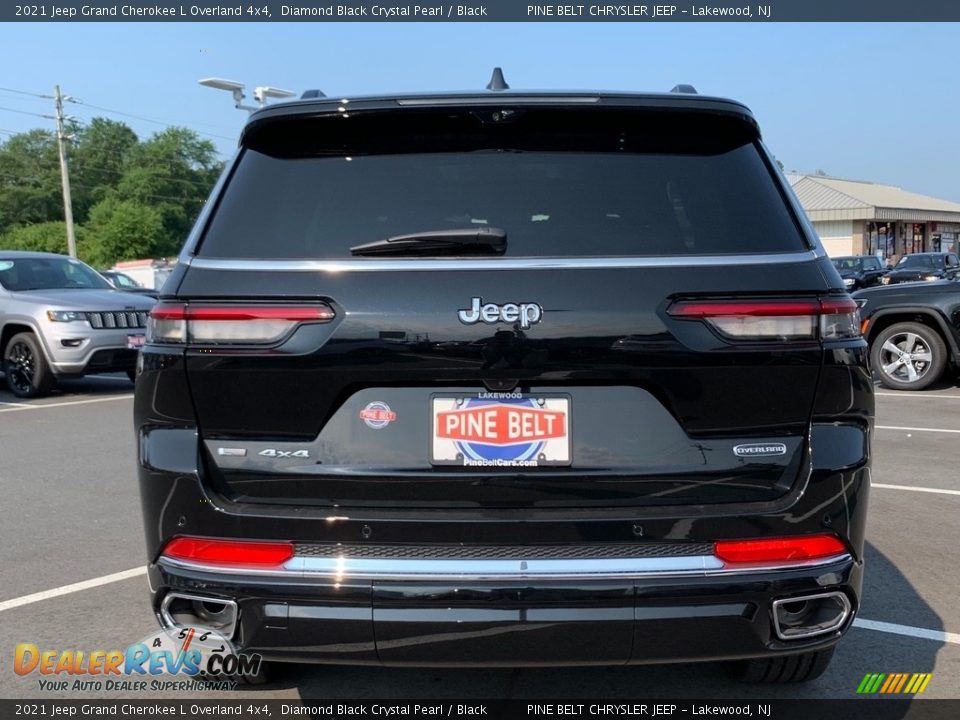 2021 Jeep Grand Cherokee L Overland 4x4 Diamond Black Crystal Pearl / Black Photo #7