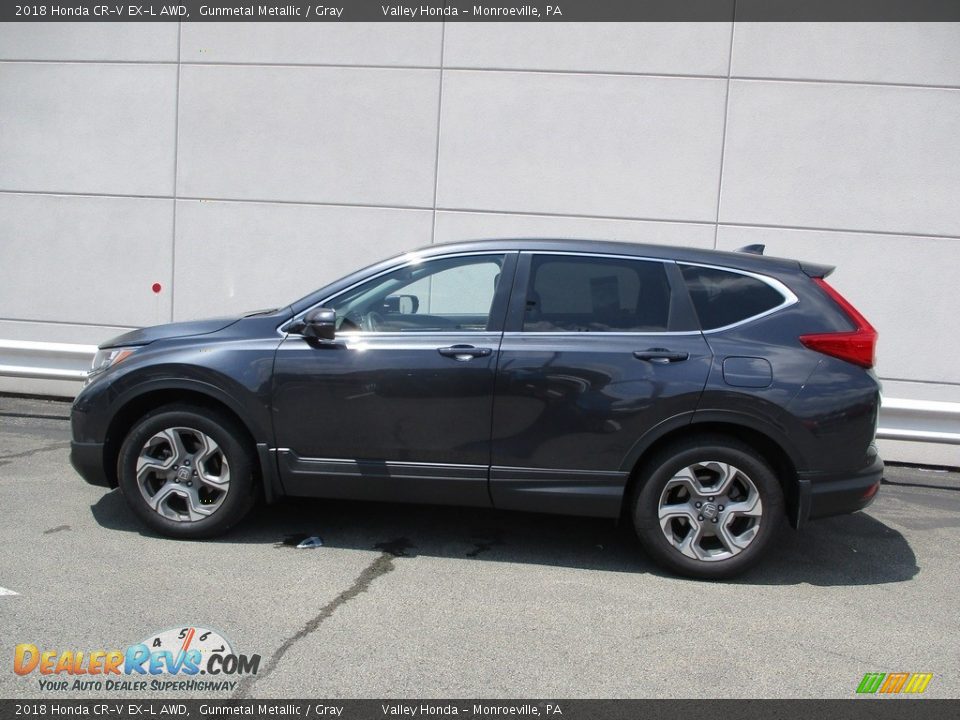 2018 Honda CR-V EX-L AWD Gunmetal Metallic / Gray Photo #2