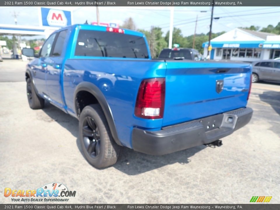 2021 Ram 1500 Classic Quad Cab 4x4 Hydro Blue Pearl / Black Photo #4