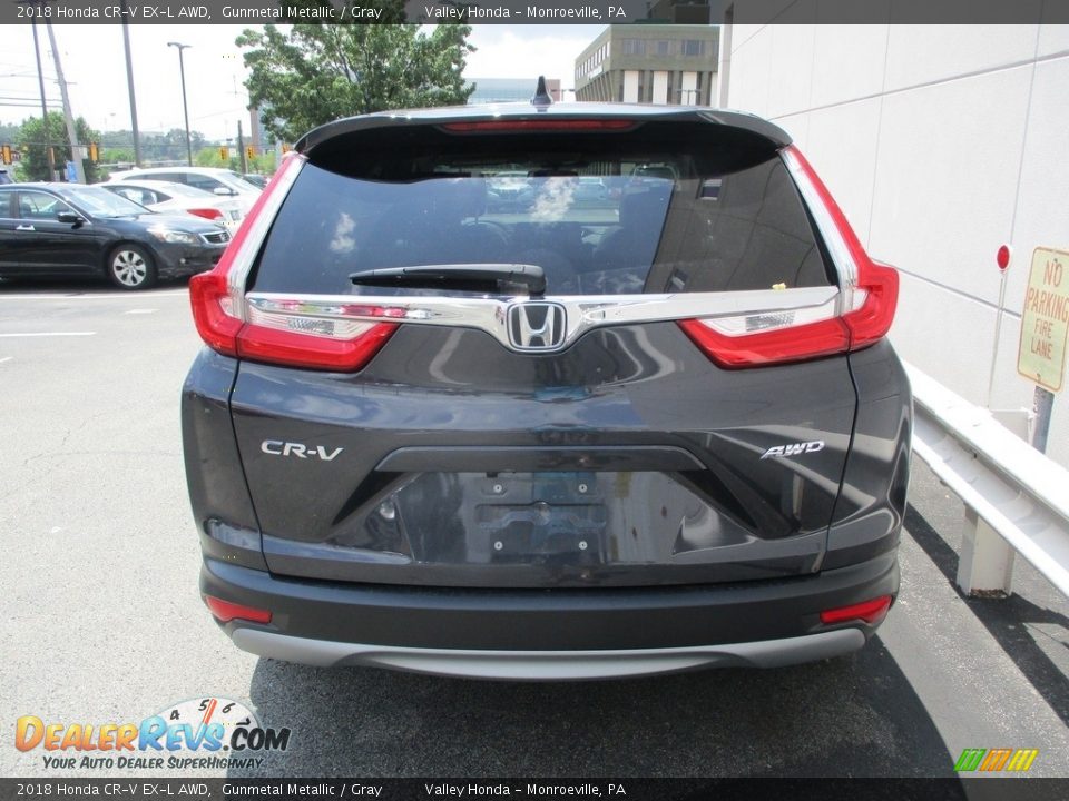 2018 Honda CR-V EX-L AWD Gunmetal Metallic / Gray Photo #4