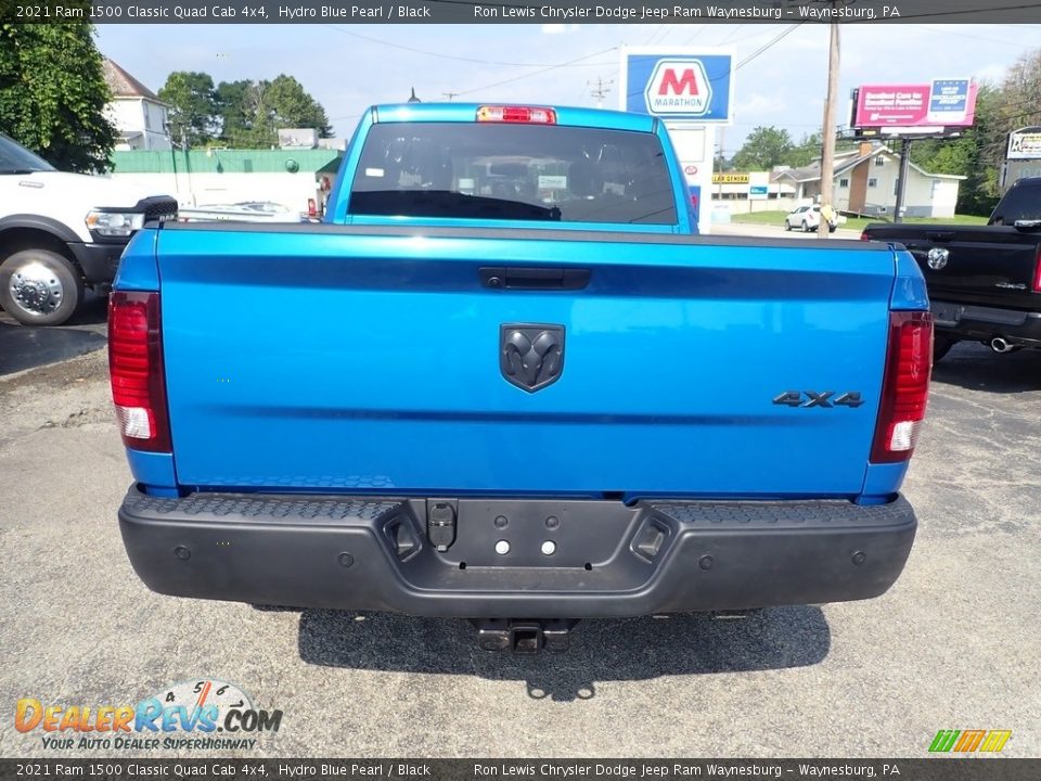 2021 Ram 1500 Classic Quad Cab 4x4 Hydro Blue Pearl / Black Photo #5