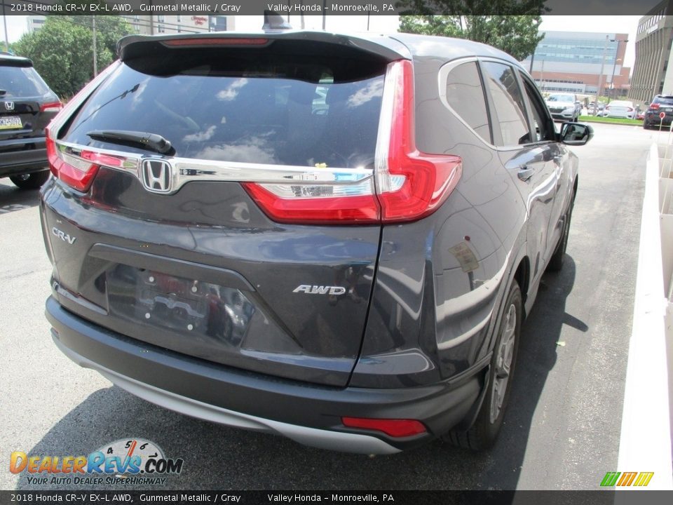 2018 Honda CR-V EX-L AWD Gunmetal Metallic / Gray Photo #5