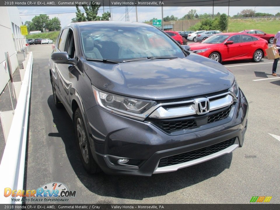 2018 Honda CR-V EX-L AWD Gunmetal Metallic / Gray Photo #6