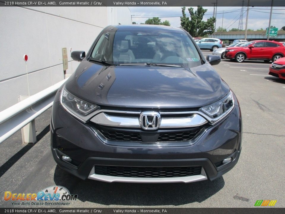 2018 Honda CR-V EX-L AWD Gunmetal Metallic / Gray Photo #7