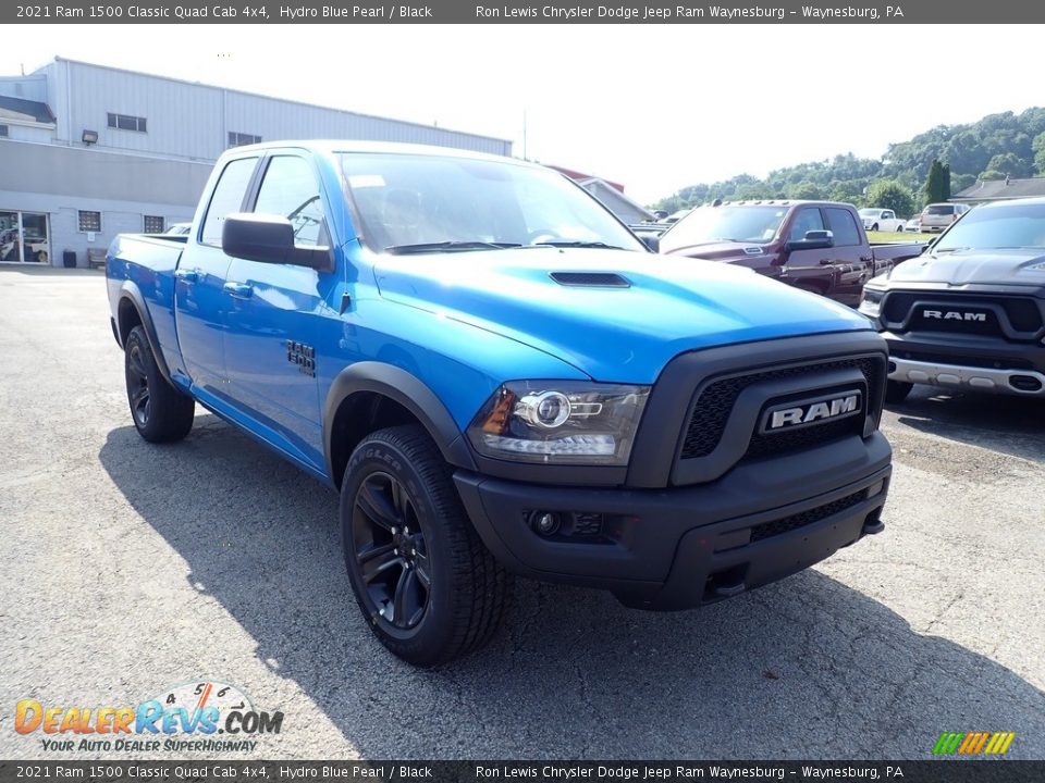 2021 Ram 1500 Classic Quad Cab 4x4 Hydro Blue Pearl / Black Photo #8