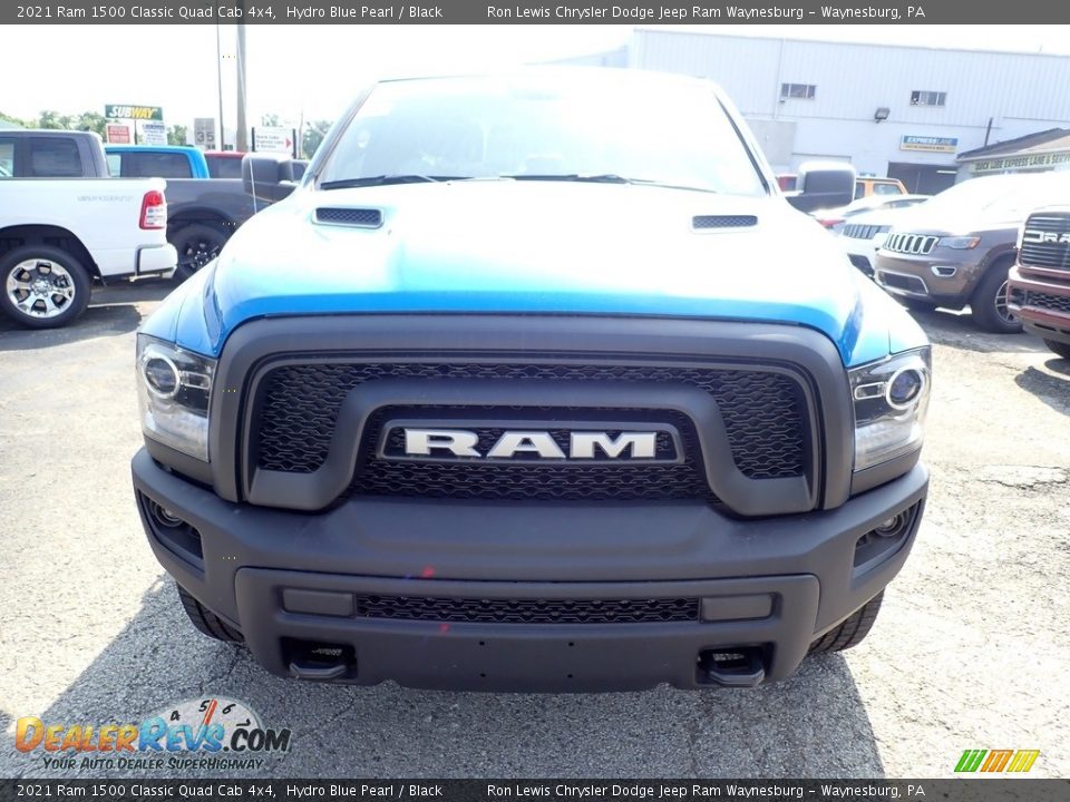 2021 Ram 1500 Classic Quad Cab 4x4 Hydro Blue Pearl / Black Photo #9
