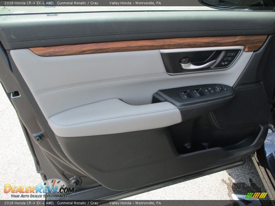 2018 Honda CR-V EX-L AWD Gunmetal Metallic / Gray Photo #9