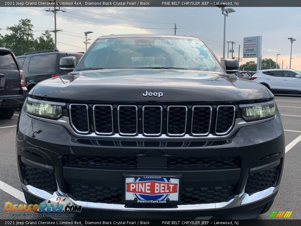 2021 Jeep Grand Cherokee L Limited 4x4 Diamond Black Crystal Pearl / Black Photo #3