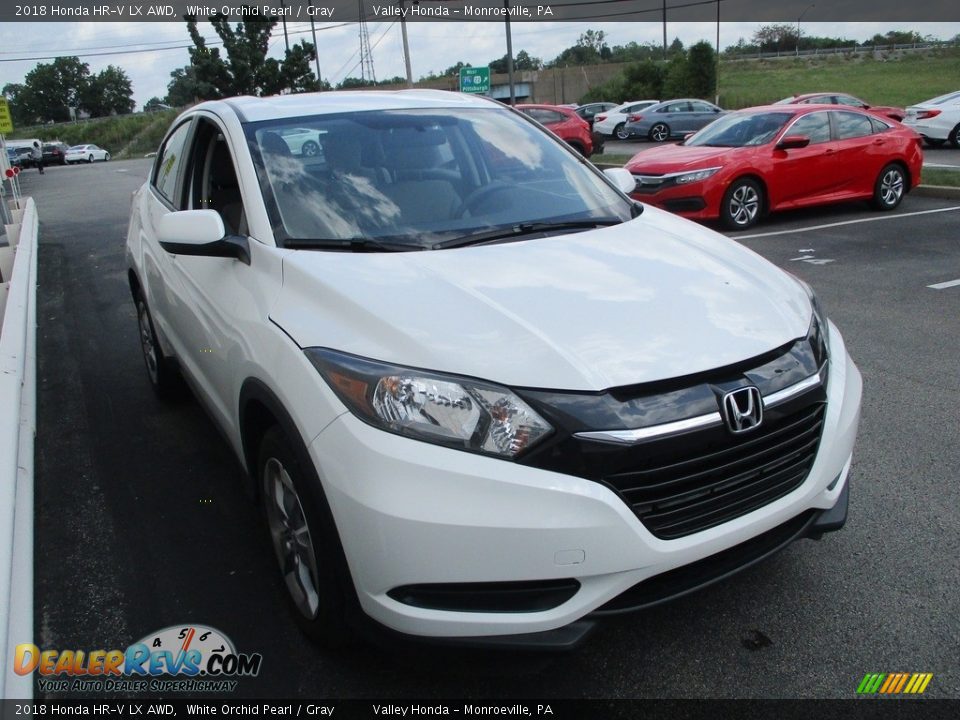 2018 Honda HR-V LX AWD White Orchid Pearl / Gray Photo #8