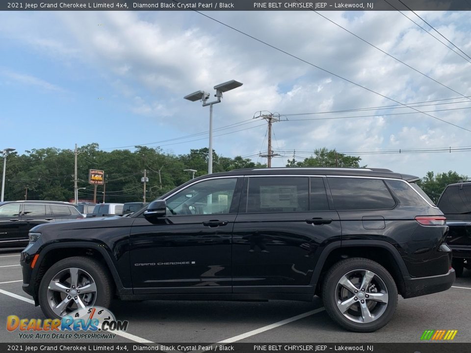 2021 Jeep Grand Cherokee L Limited 4x4 Diamond Black Crystal Pearl / Black Photo #4