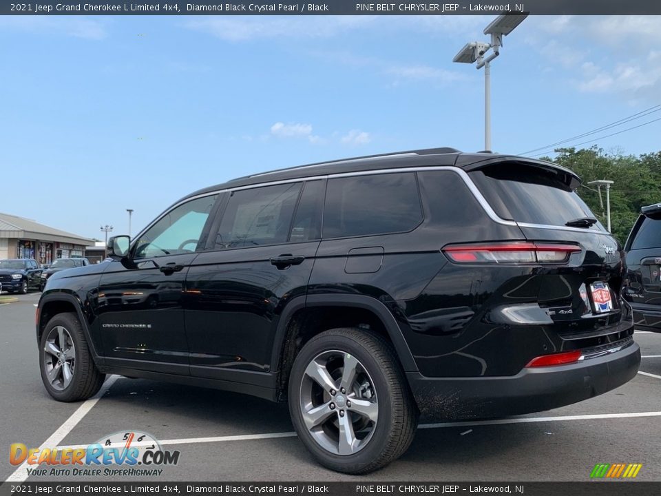 2021 Jeep Grand Cherokee L Limited 4x4 Diamond Black Crystal Pearl / Black Photo #6