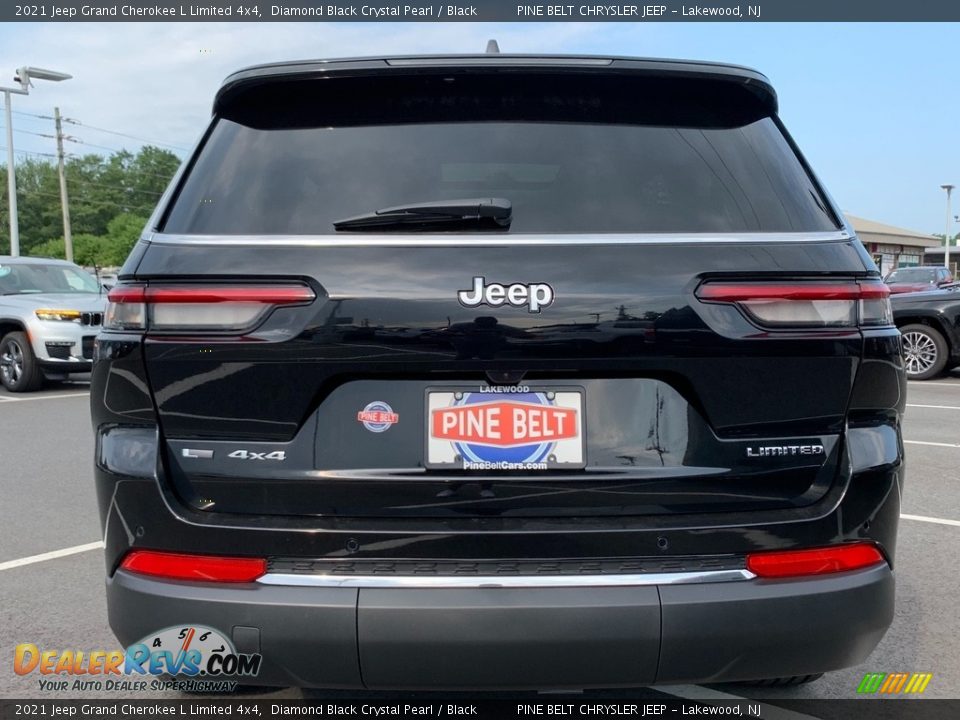 2021 Jeep Grand Cherokee L Limited 4x4 Diamond Black Crystal Pearl / Black Photo #7
