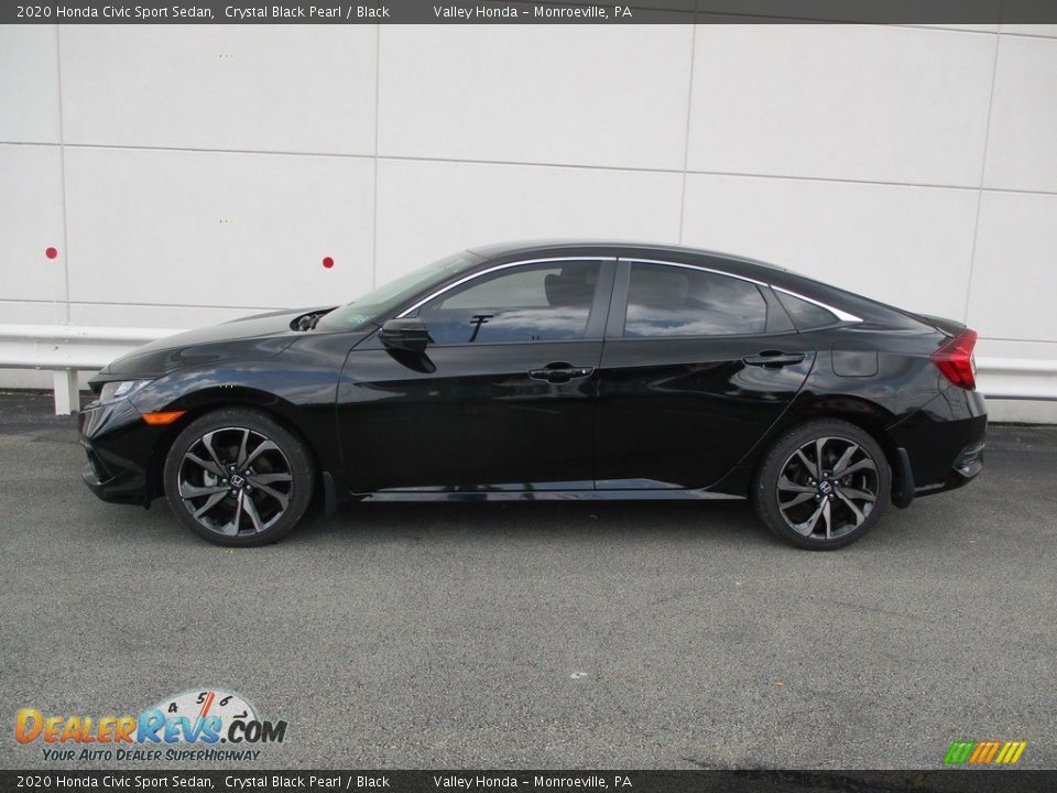 2020 Honda Civic Sport Sedan Crystal Black Pearl / Black Photo #2