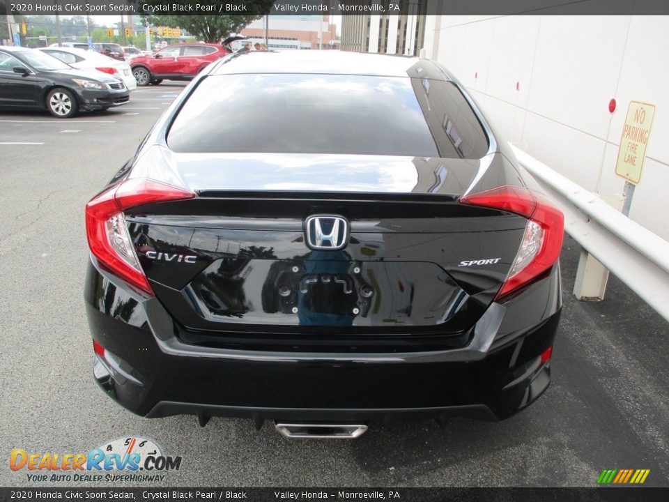 2020 Honda Civic Sport Sedan Crystal Black Pearl / Black Photo #4