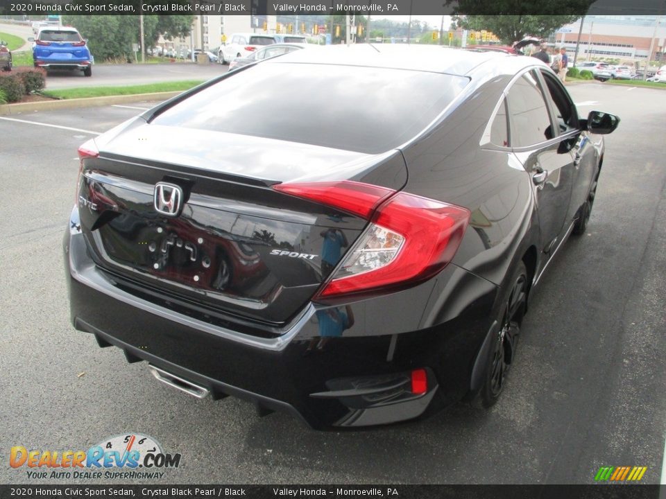 2020 Honda Civic Sport Sedan Crystal Black Pearl / Black Photo #5