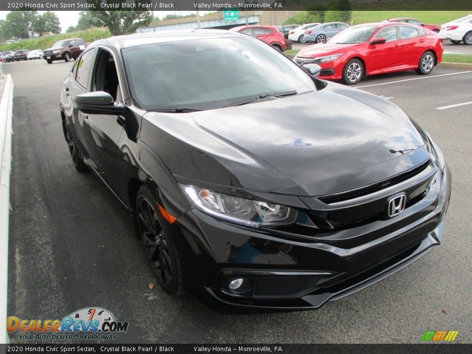 2020 Honda Civic Sport Sedan Crystal Black Pearl / Black Photo #7
