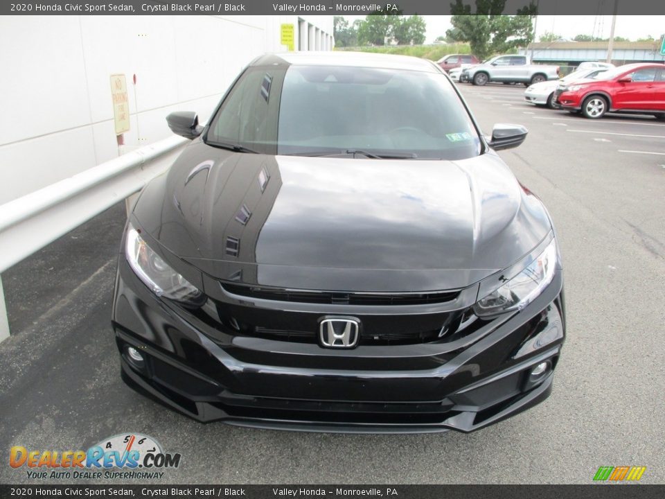 2020 Honda Civic Sport Sedan Crystal Black Pearl / Black Photo #8