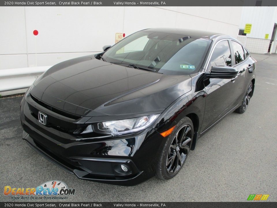 2020 Honda Civic Sport Sedan Crystal Black Pearl / Black Photo #9