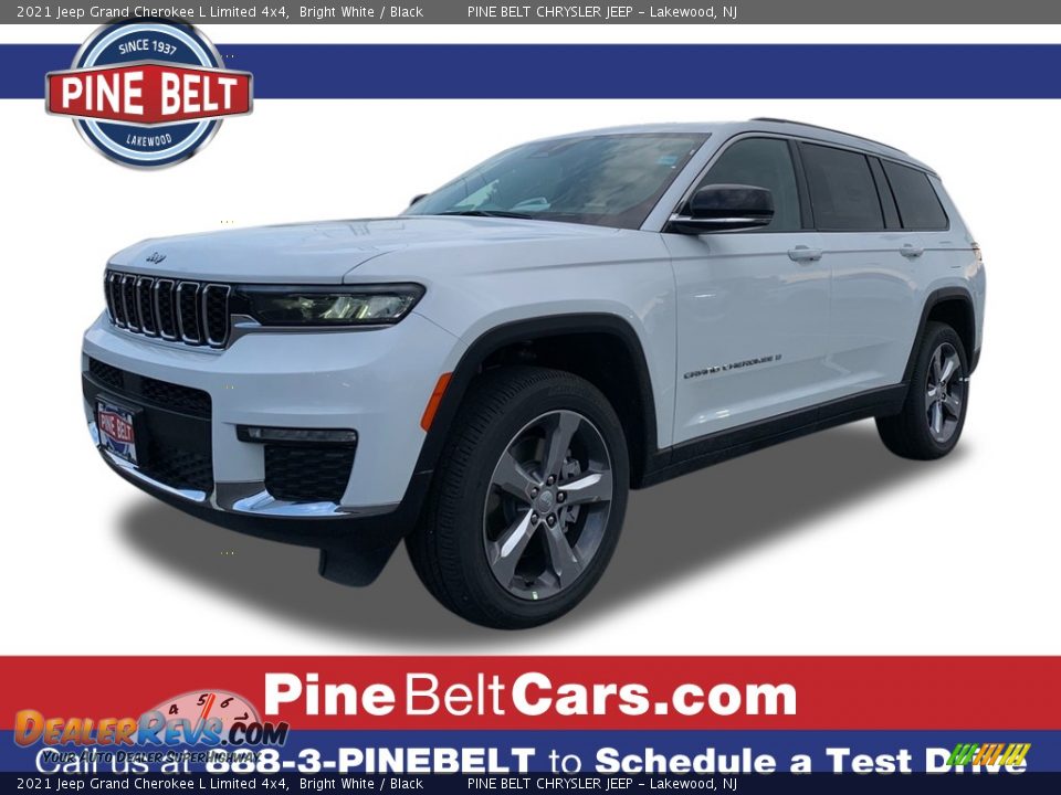 2021 Jeep Grand Cherokee L Limited 4x4 Bright White / Black Photo #1