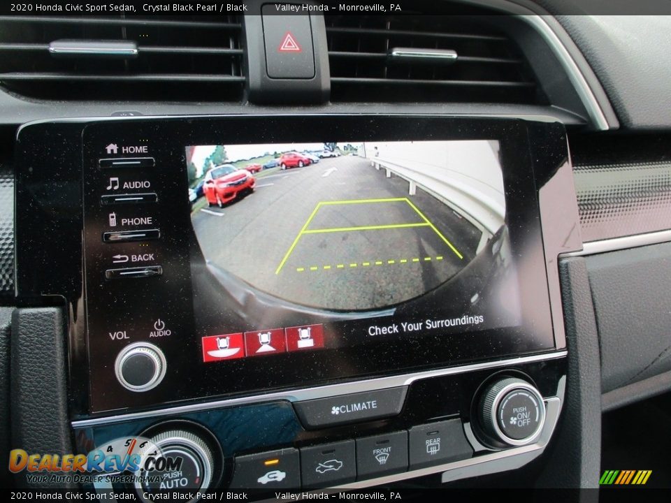 2020 Honda Civic Sport Sedan Crystal Black Pearl / Black Photo #16