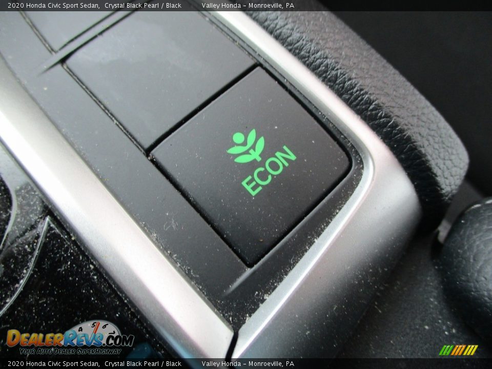 2020 Honda Civic Sport Sedan Crystal Black Pearl / Black Photo #17