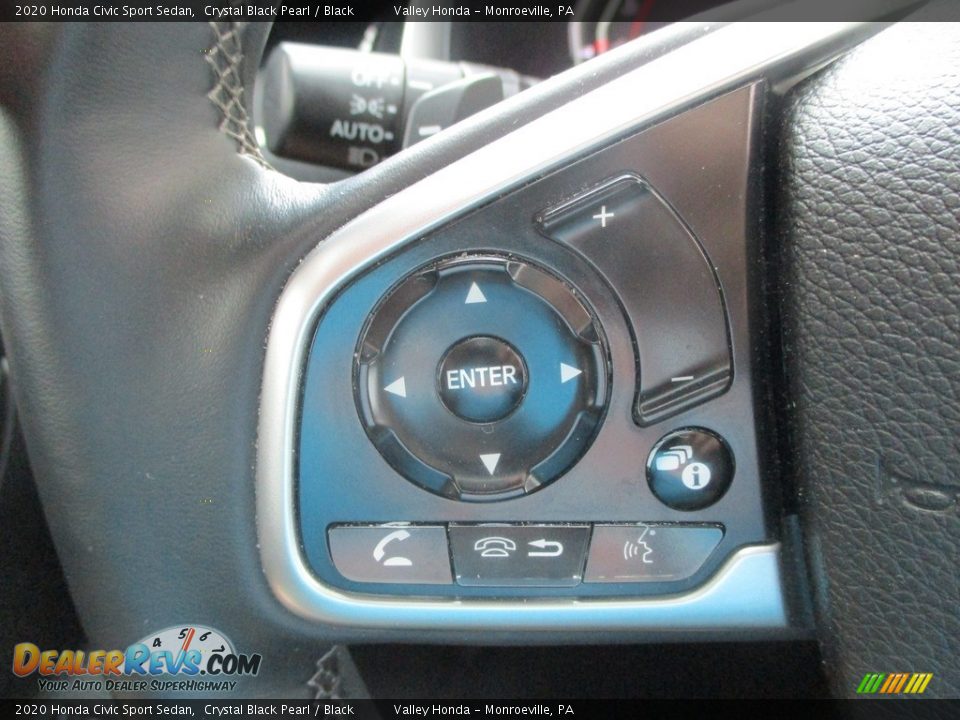 2020 Honda Civic Sport Sedan Crystal Black Pearl / Black Photo #18