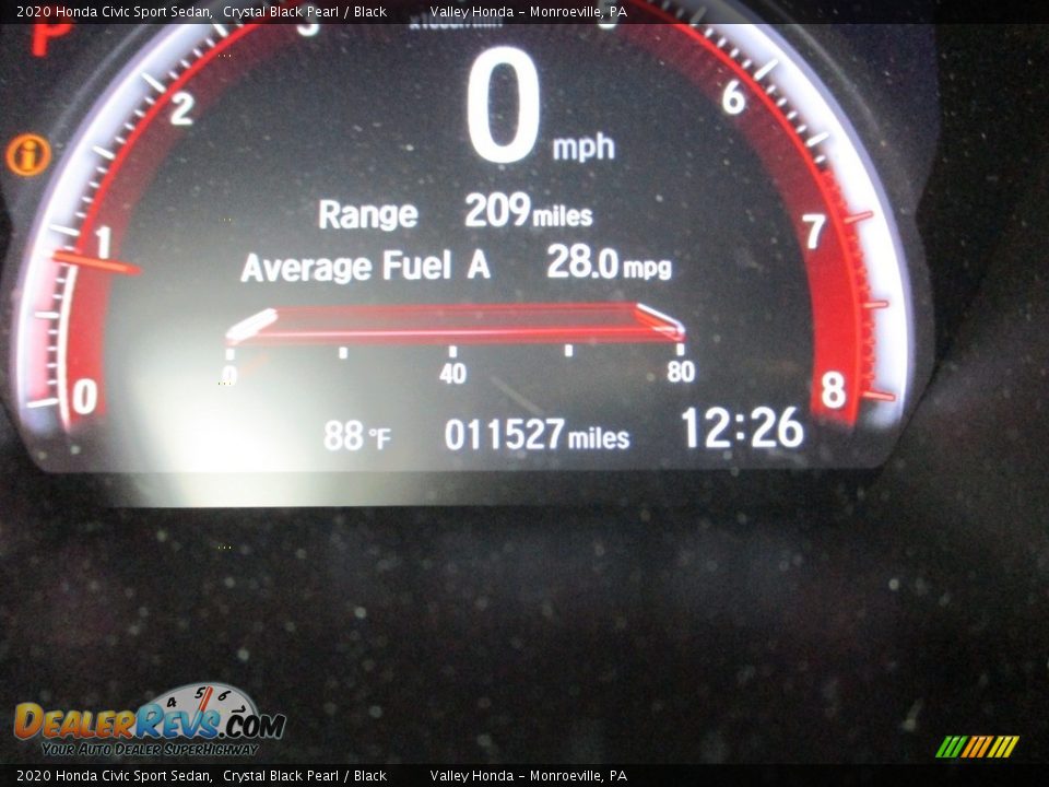 2020 Honda Civic Sport Sedan Crystal Black Pearl / Black Photo #20