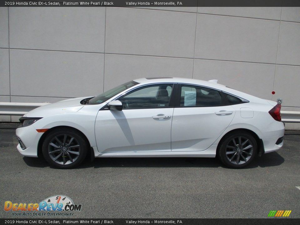 2019 Honda Civic EX-L Sedan Platinum White Pearl / Black Photo #2