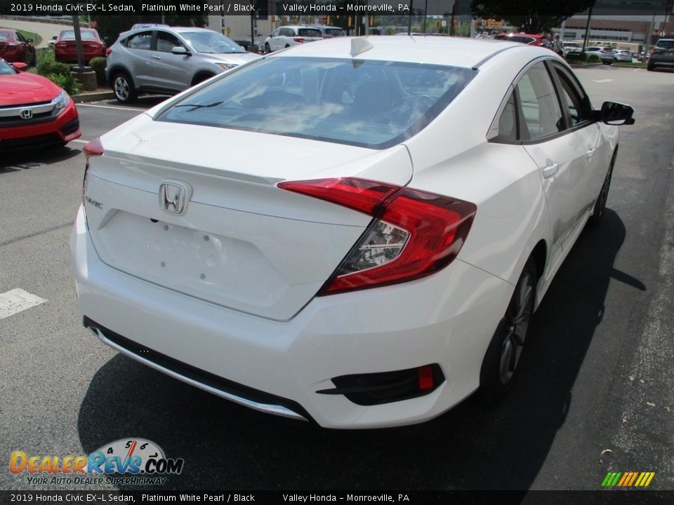 2019 Honda Civic EX-L Sedan Platinum White Pearl / Black Photo #5