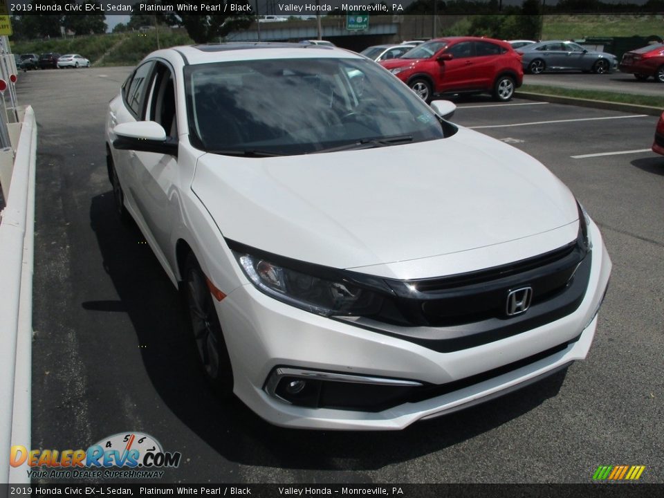 2019 Honda Civic EX-L Sedan Platinum White Pearl / Black Photo #6