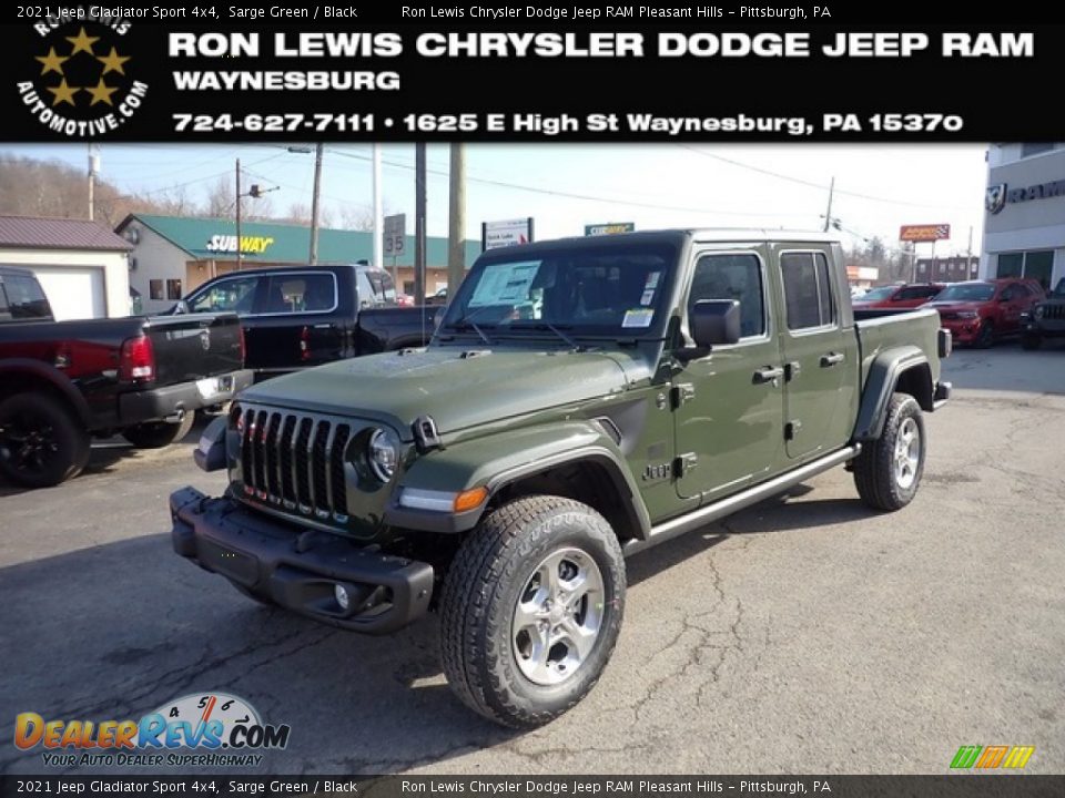 2021 Jeep Gladiator Sport 4x4 Sarge Green / Black Photo #1