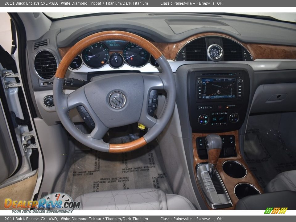 2011 Buick Enclave CXL AWD White Diamond Tricoat / Titanium/Dark Titanium Photo #14