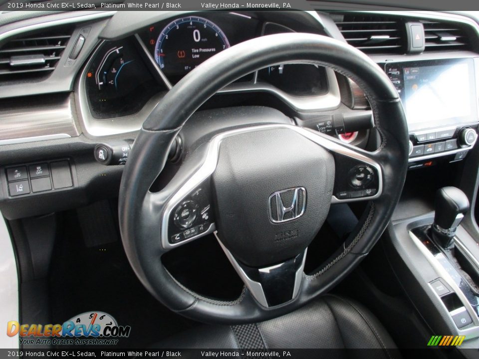 2019 Honda Civic EX-L Sedan Platinum White Pearl / Black Photo #14