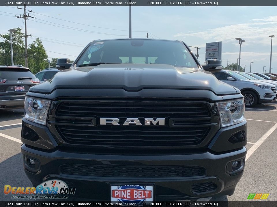 2021 Ram 1500 Big Horn Crew Cab 4x4 Diamond Black Crystal Pearl / Black Photo #3