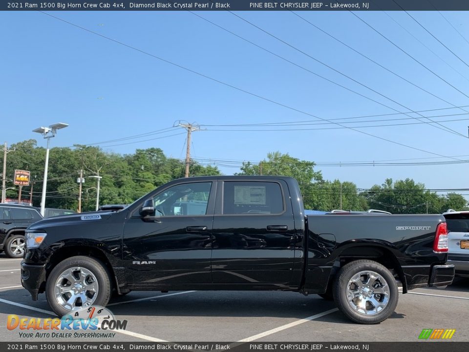 2021 Ram 1500 Big Horn Crew Cab 4x4 Diamond Black Crystal Pearl / Black Photo #4