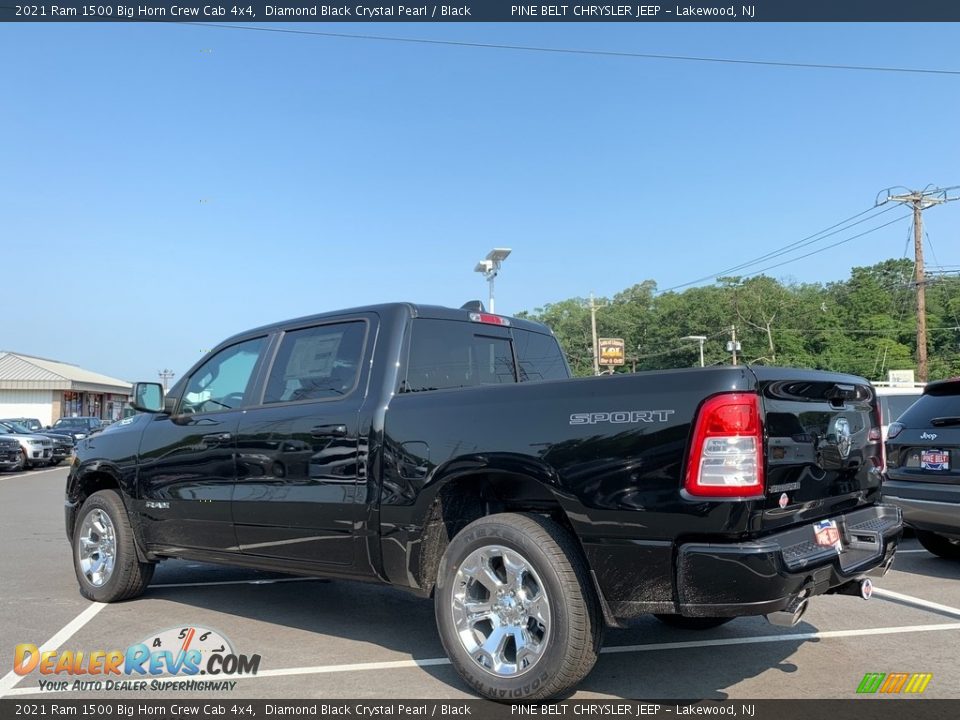 2021 Ram 1500 Big Horn Crew Cab 4x4 Diamond Black Crystal Pearl / Black Photo #6