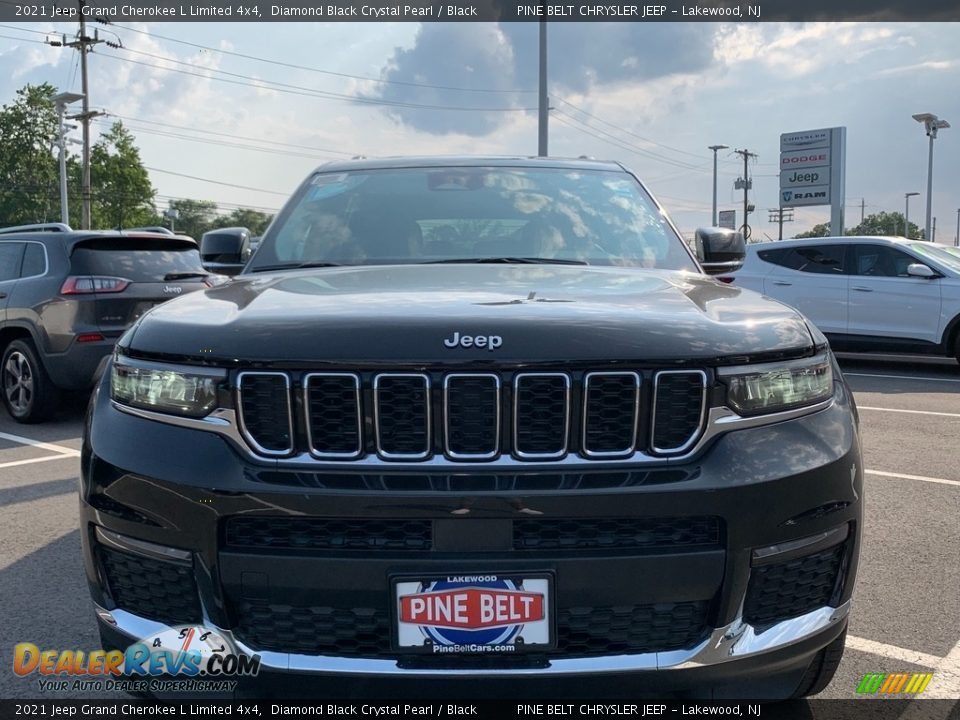 2021 Jeep Grand Cherokee L Limited 4x4 Diamond Black Crystal Pearl / Black Photo #3