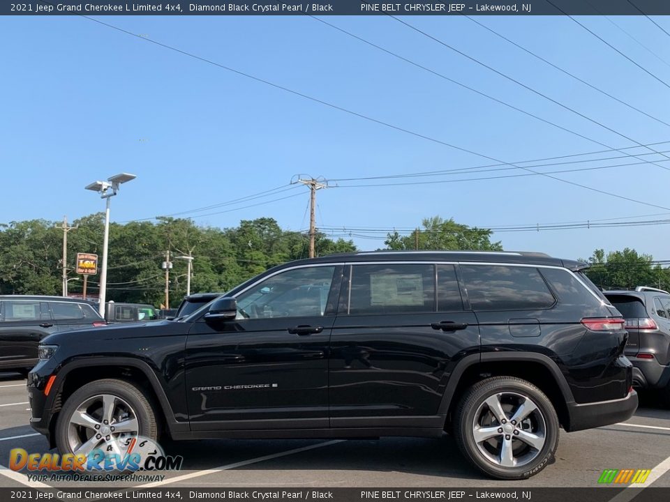 2021 Jeep Grand Cherokee L Limited 4x4 Diamond Black Crystal Pearl / Black Photo #4