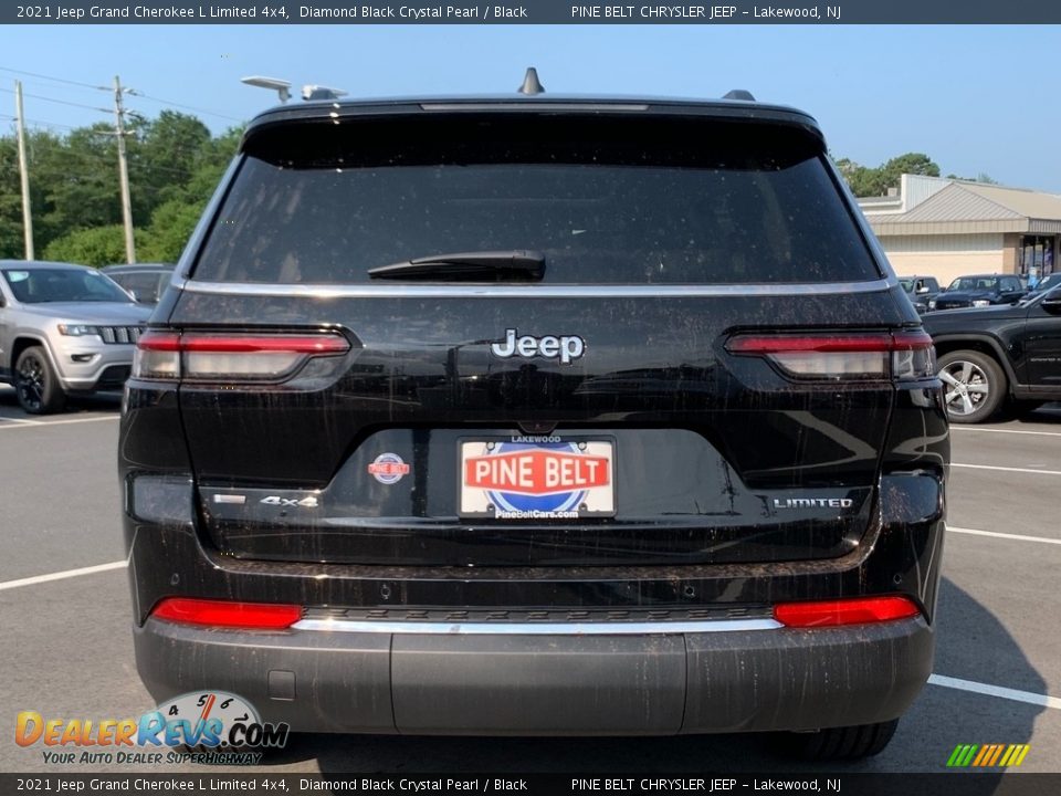 2021 Jeep Grand Cherokee L Limited 4x4 Diamond Black Crystal Pearl / Black Photo #7
