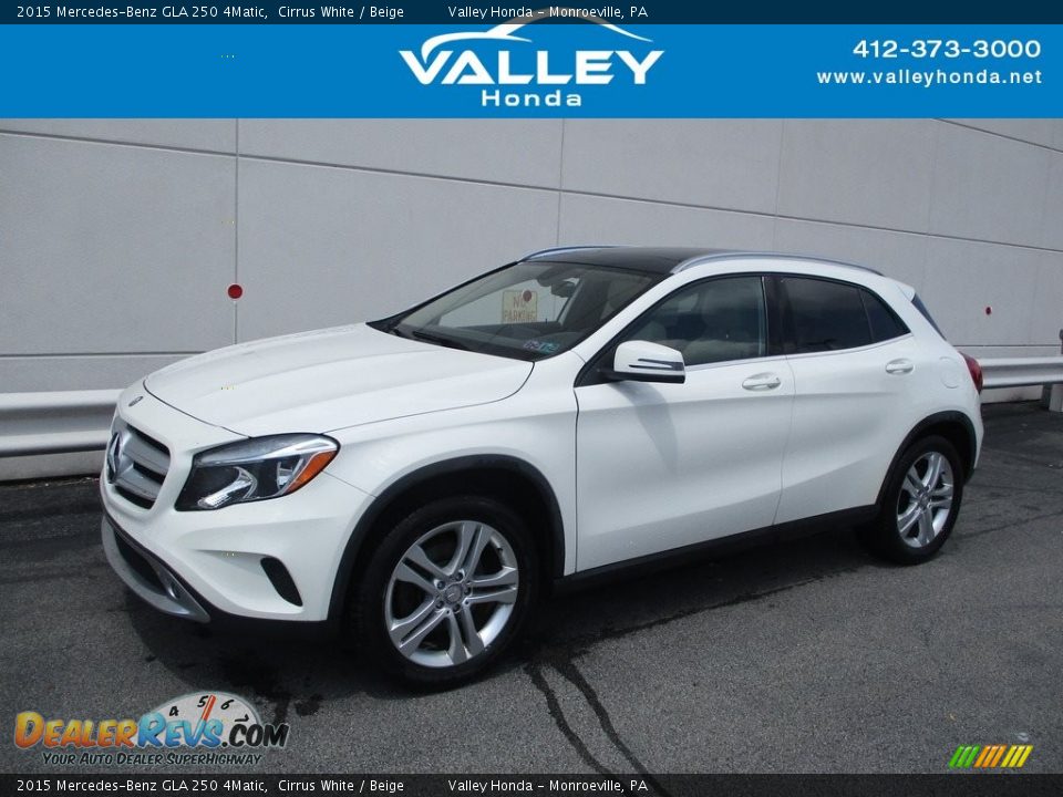 2015 Mercedes-Benz GLA 250 4Matic Cirrus White / Beige Photo #1