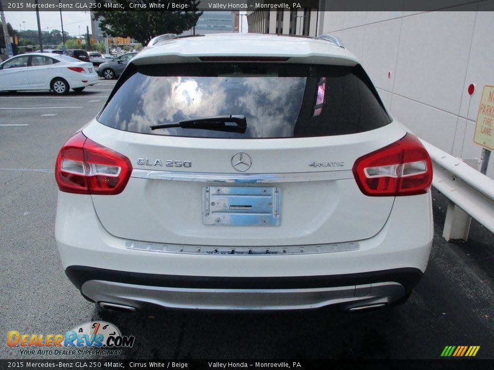 2015 Mercedes-Benz GLA 250 4Matic Cirrus White / Beige Photo #4