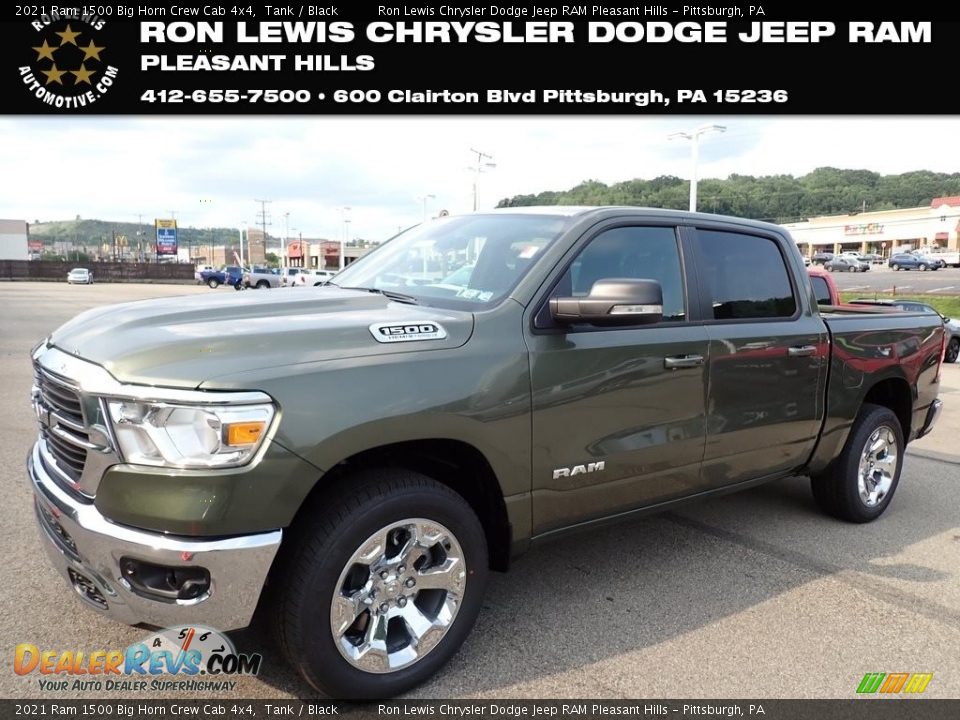 2021 Ram 1500 Big Horn Crew Cab 4x4 Tank / Black Photo #1
