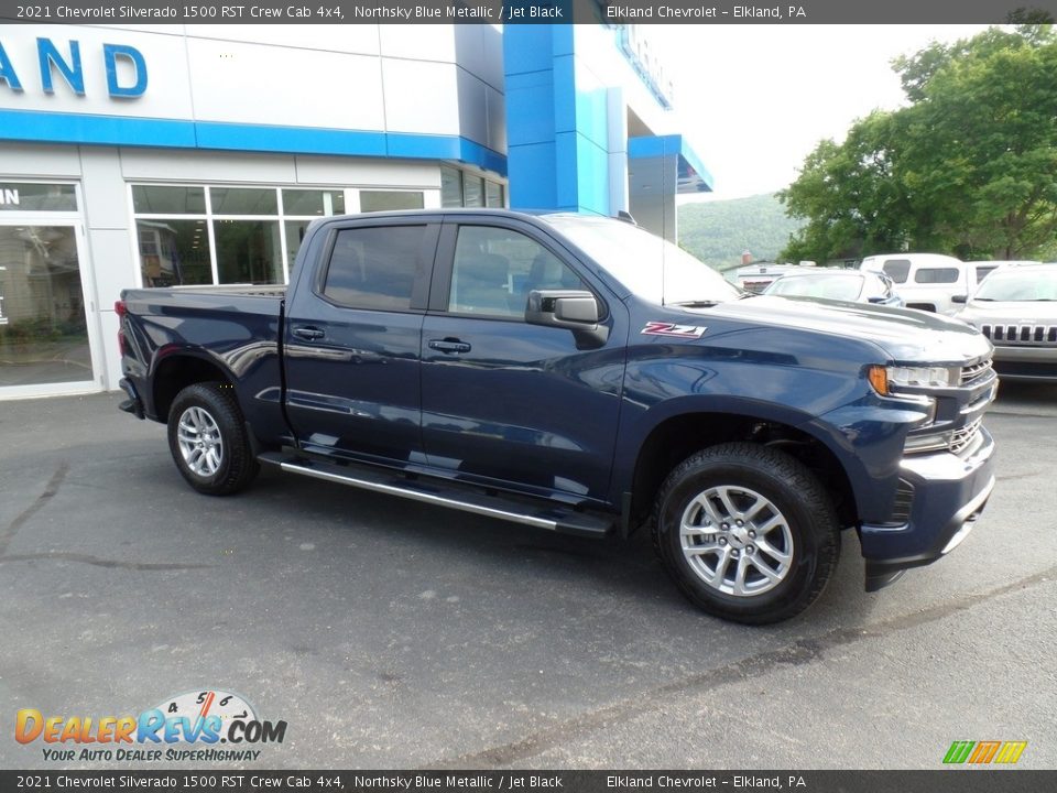 2021 Chevrolet Silverado 1500 RST Crew Cab 4x4 Northsky Blue Metallic / Jet Black Photo #5