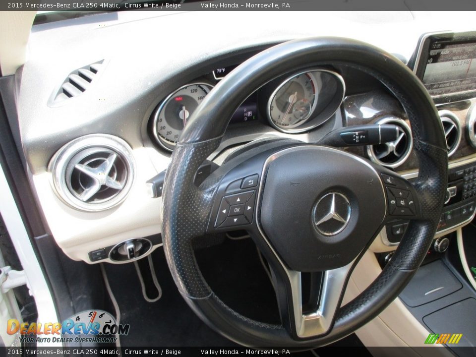 2015 Mercedes-Benz GLA 250 4Matic Cirrus White / Beige Photo #15