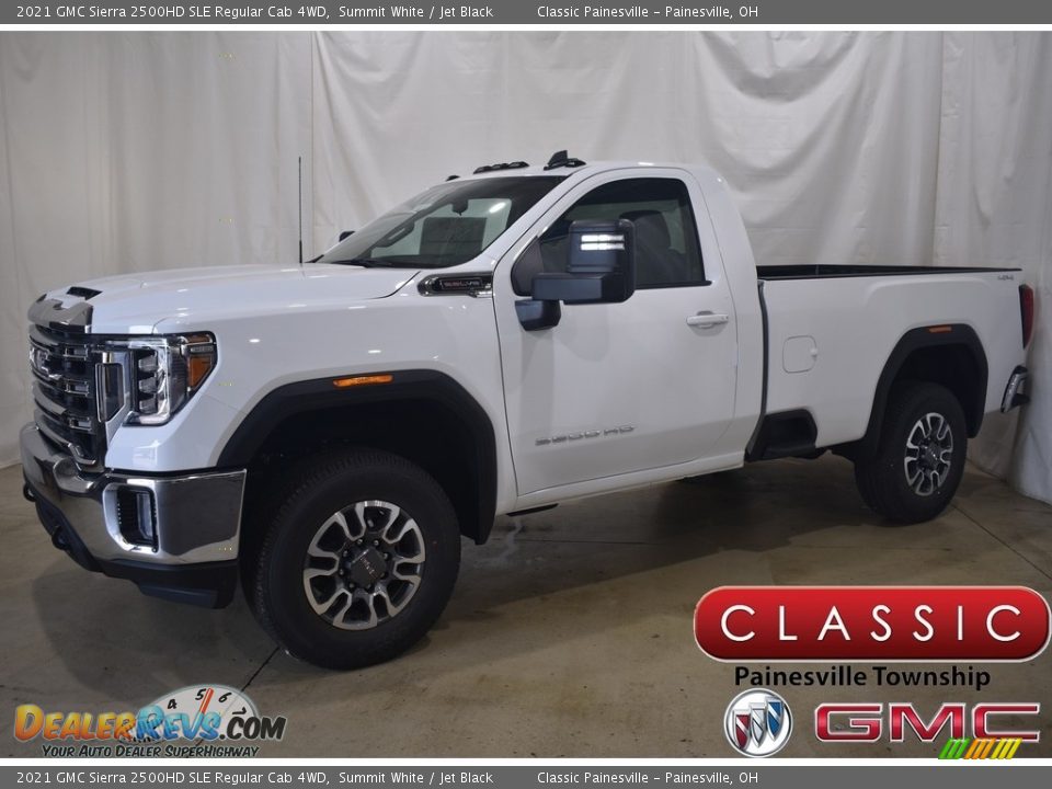 2021 GMC Sierra 2500HD SLE Regular Cab 4WD Summit White / Jet Black Photo #1