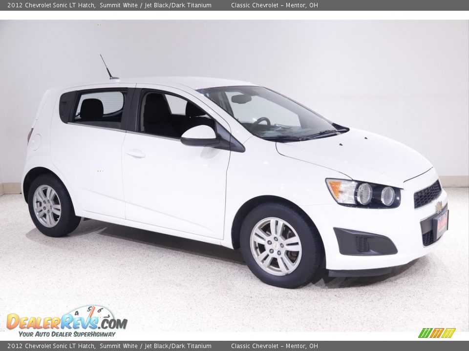 2012 Chevrolet Sonic LT Hatch Summit White / Jet Black/Dark Titanium Photo #1