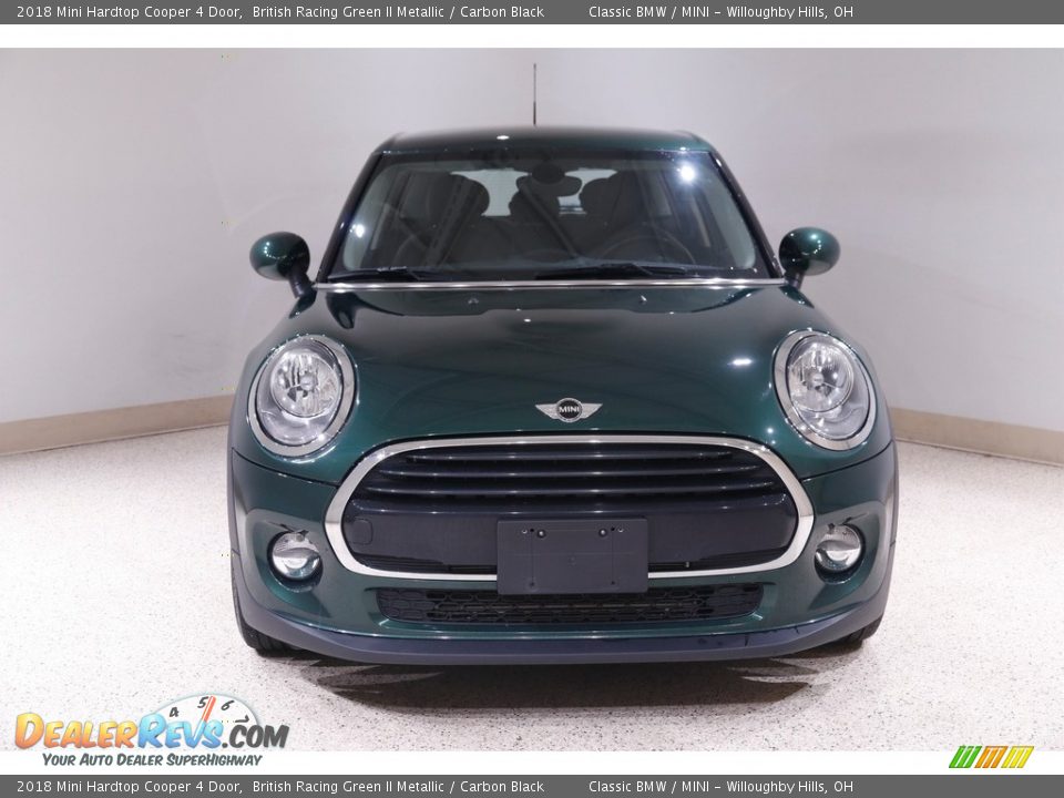 2018 Mini Hardtop Cooper 4 Door British Racing Green II Metallic / Carbon Black Photo #2