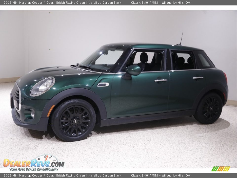 2018 Mini Hardtop Cooper 4 Door British Racing Green II Metallic / Carbon Black Photo #3